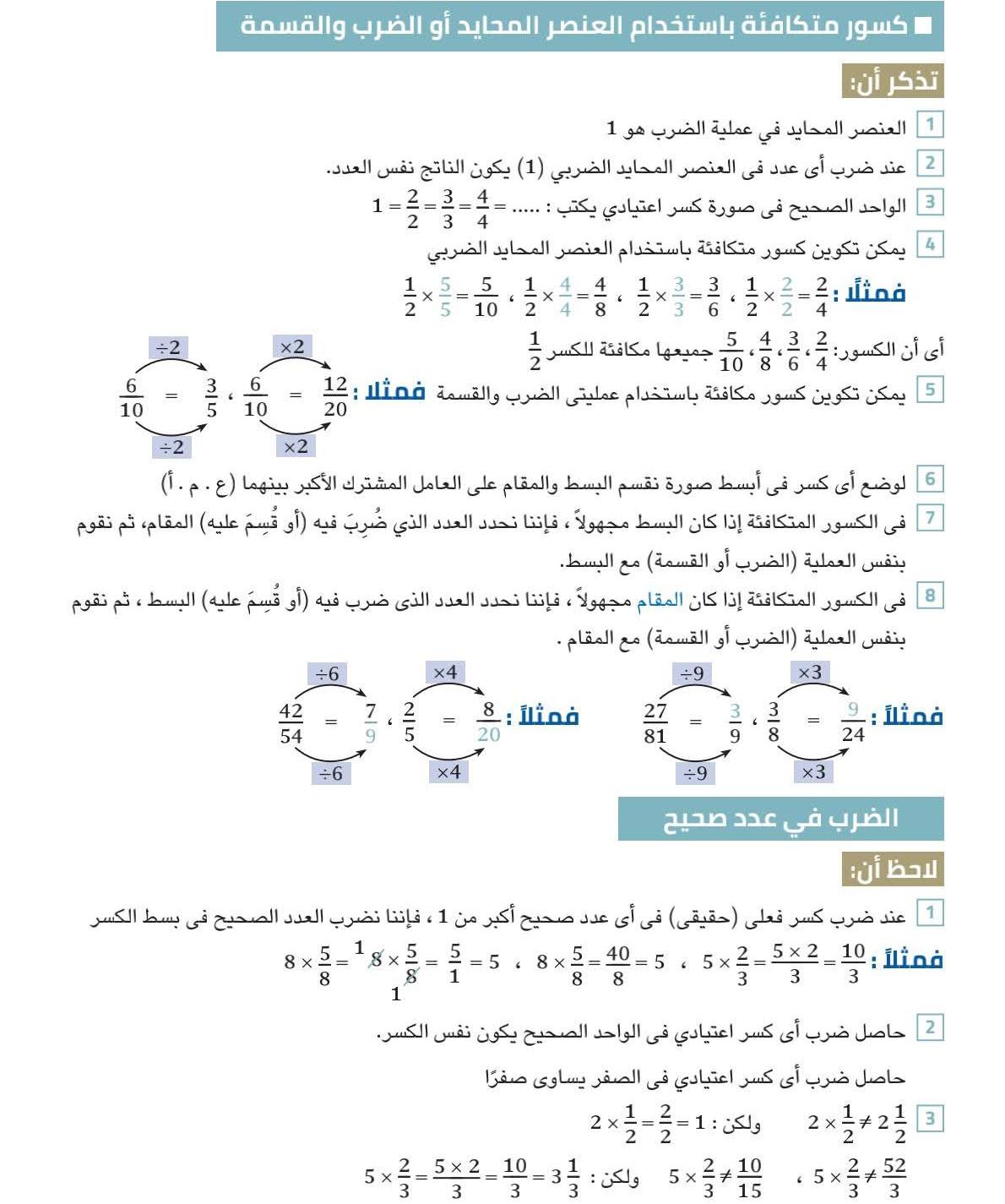 مراجعة رياضيات للصف الرابع الابتدائي الترم الثاني 